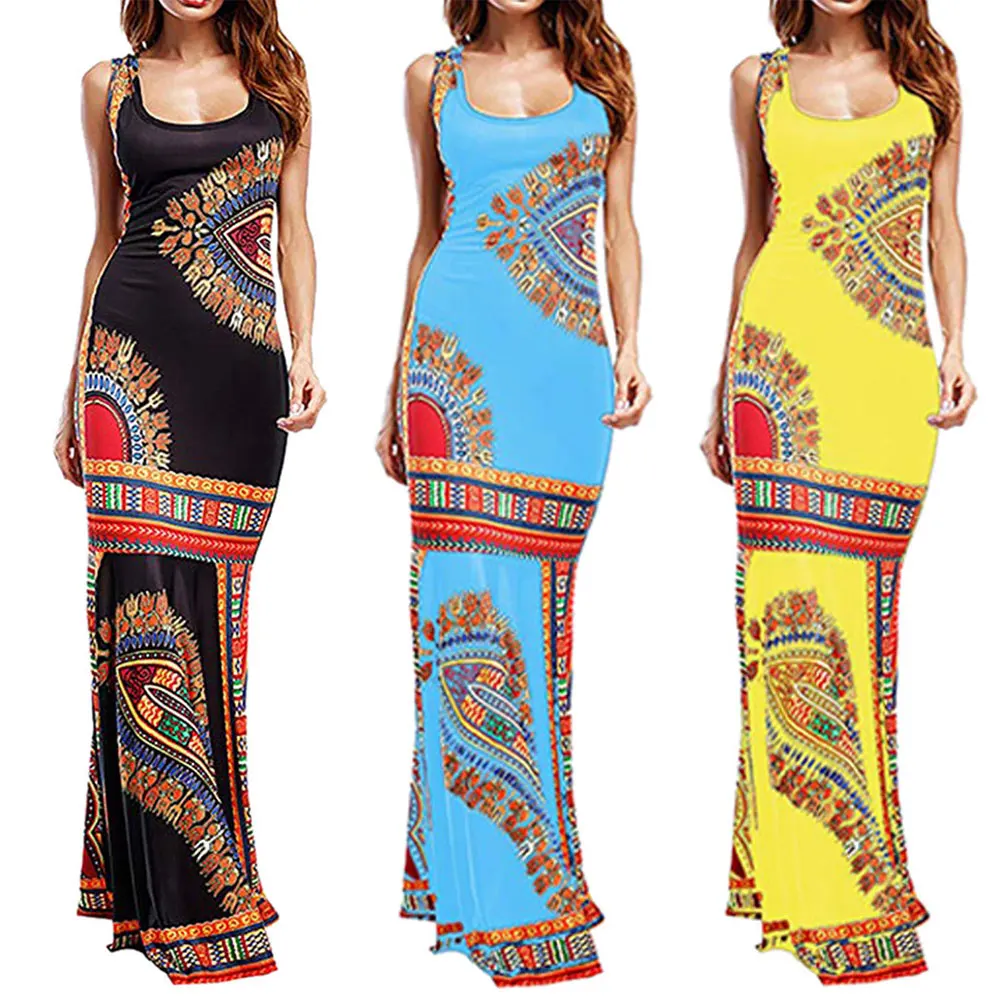 
Hot Sale Dashiki Dress For Women Ladies Evening African Dress Designs Africa Clothing 