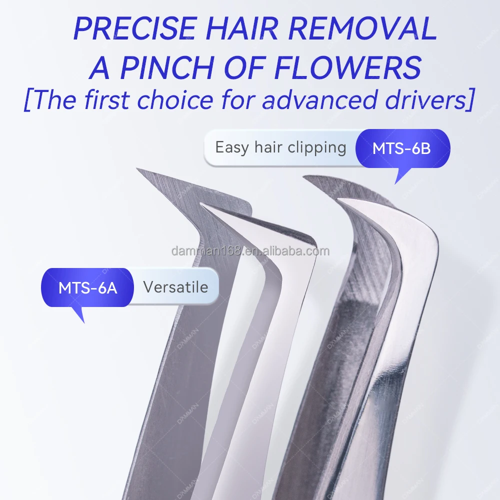 Silver Stainless Steel Eye Lashes Tweezers Professional Eyelash Extensions Tool Vetus Tweezers