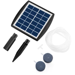 Solar Powered DC Charging Water Mini Aquarium Air Pump Plant Fish Tank Oxygen Air Compressor Aerator Air Flow Maker
