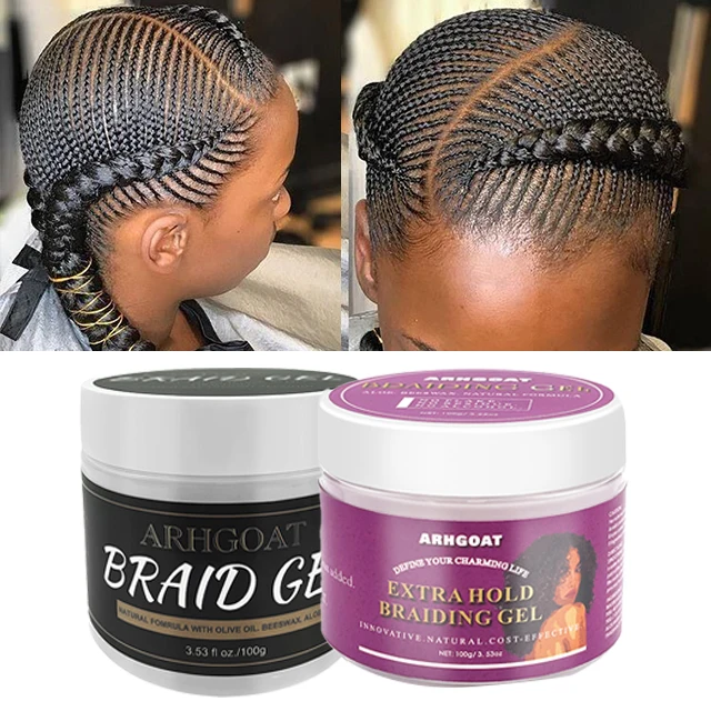 ARHGOAT Braiding Gel for Braid Private Label Extra Strong Hold Long Lasting No Flaking Natural Formula with Olive Oil and Aloe