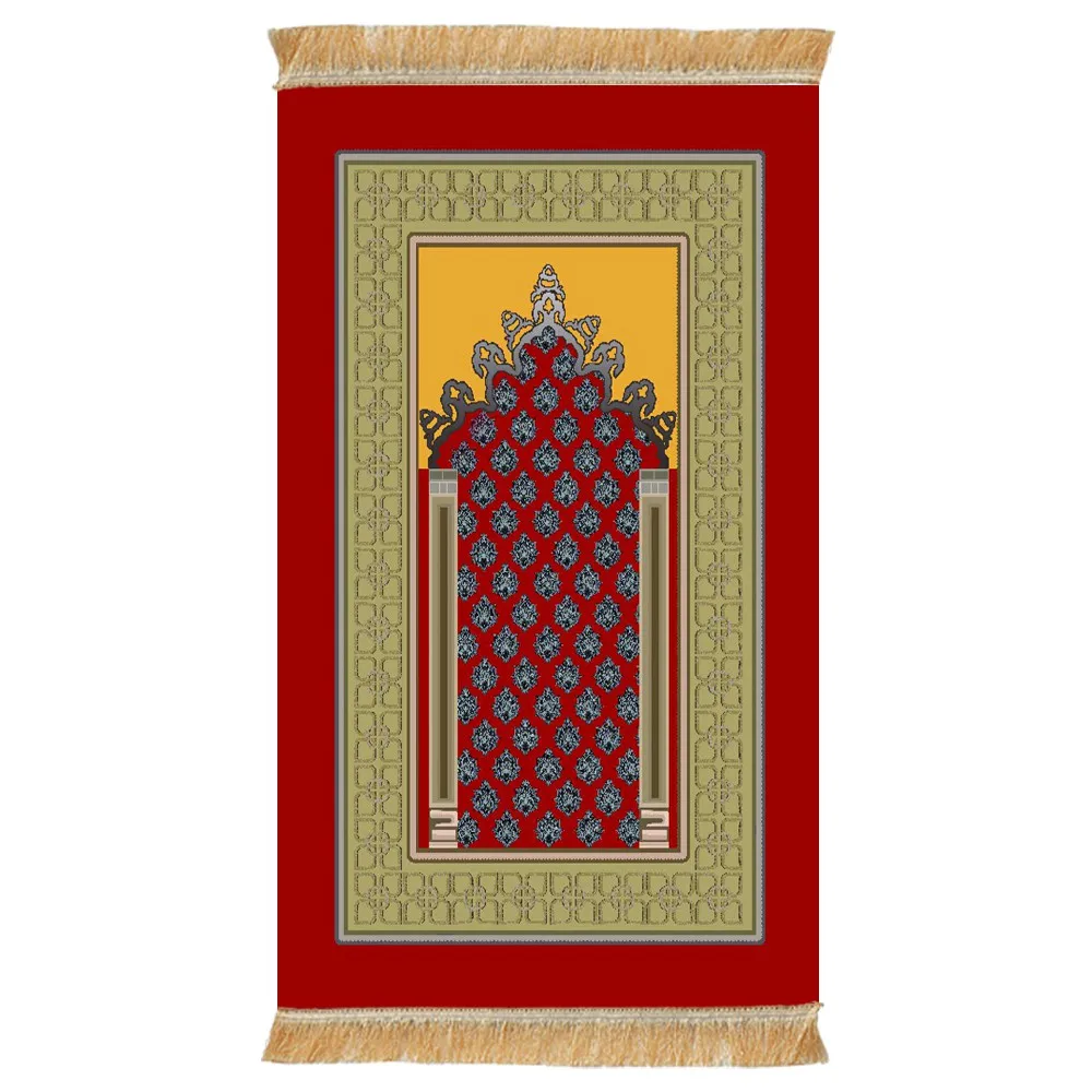 Muslim Islamic Prayer Mat Floor Carpet Customized Size Soft Comfortable Suitable Various Occasions Bejirog Made Prayer Mat