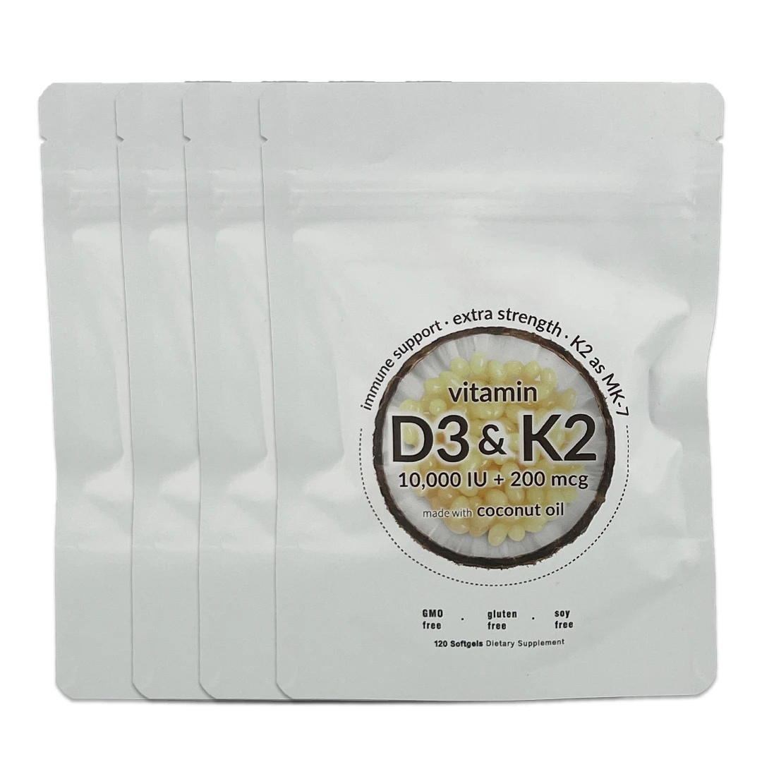 Best Sellers Tiktok immune support 10000 IU 200 mcg coconut oil vitamin D3&K2 120 Soft gels Dietary Supplement capsules