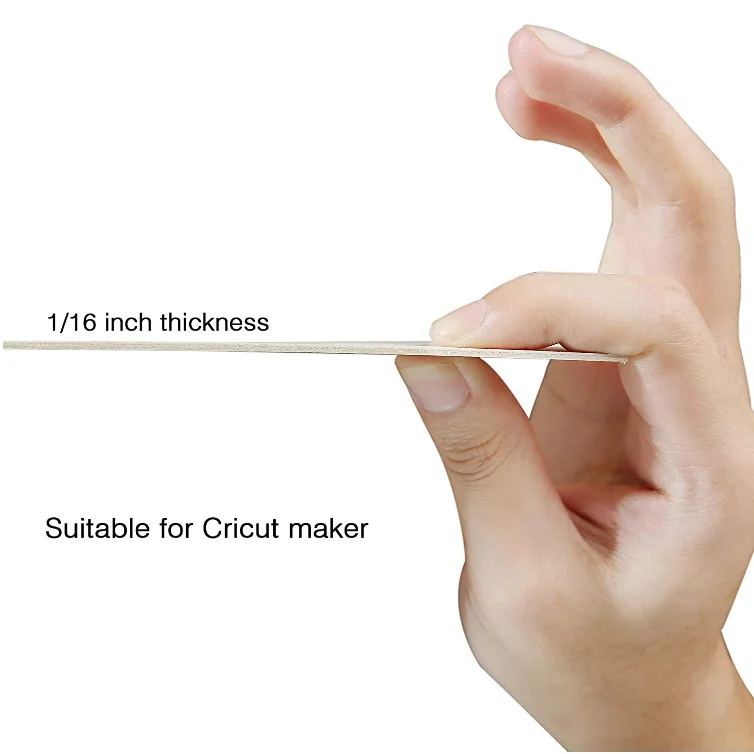 Plywood Sheets 200 x 100 x 1.5 mm DIY Unfinished Basswood Sheets Thin Plywood Craft Board for Christmas DIY Crafts Decoration