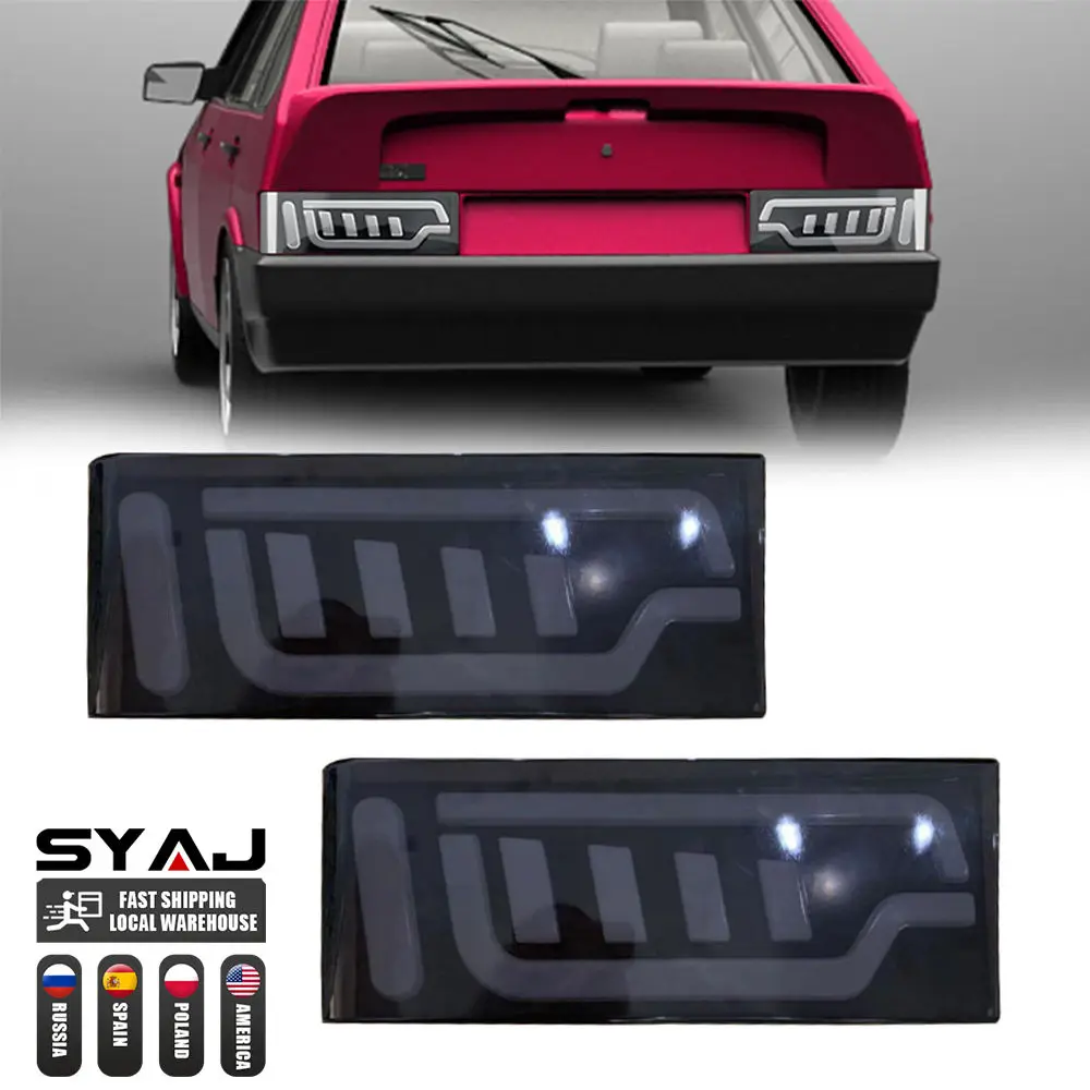 Pair LED Tail Lights For Niva lada 2108 2109 Rear Tail Marker Lights Turn Signals Indicator Lamp Brake Tail Light