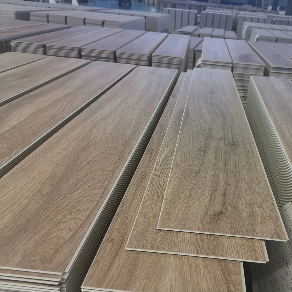 Durable waterproof pvc vinyl plank tile click lock padding back 4mm 5mm 6mm spc flooring with ixpe eva foam underlay