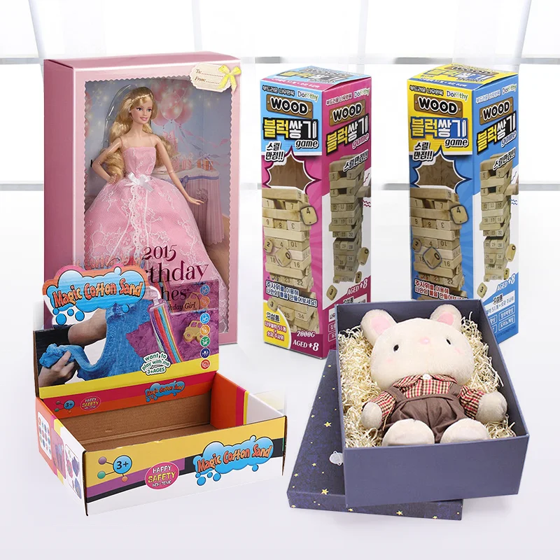 Фабричная дешевая Подарочная коробка для кукол упаковка игрушек с логотипом на