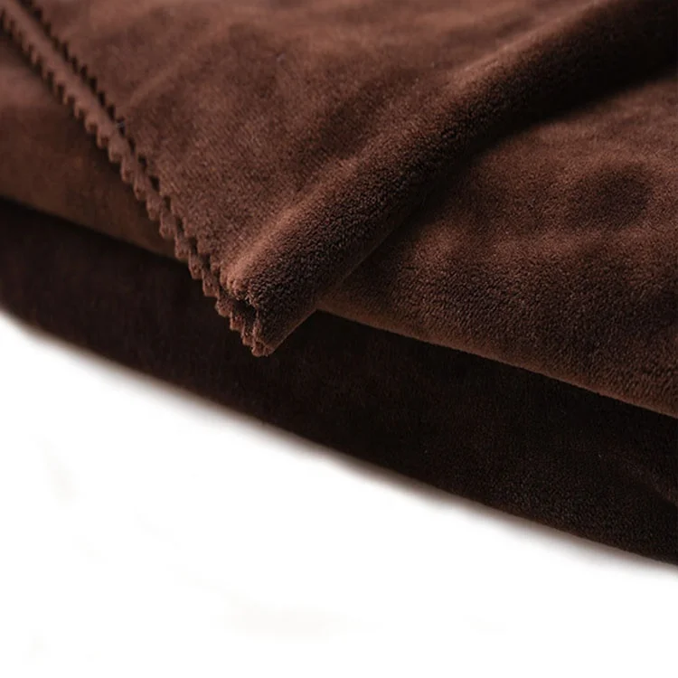 Polyester Crystal Super Soft Woven Velour Curtain Bed Quilt Cover Velvet Fabric