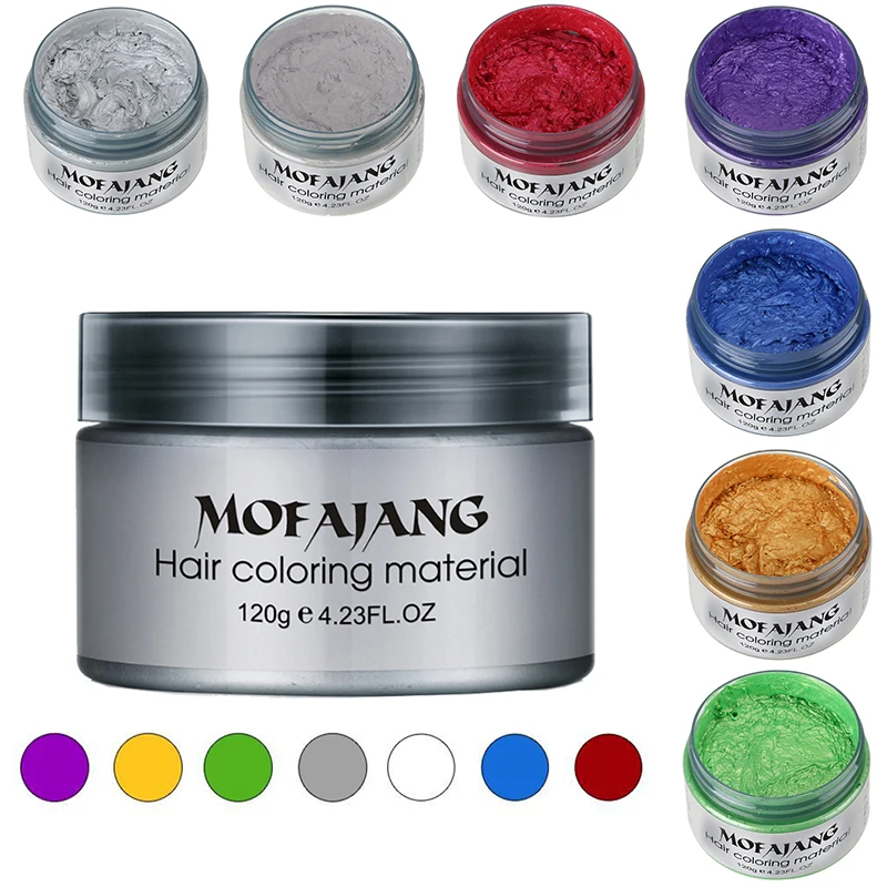 MOFAJANG Instant Hairstyle Cream 4.23 oz Hair Pomades Hairstyle Wax for Men and Women Temporary White Hair Color Wax