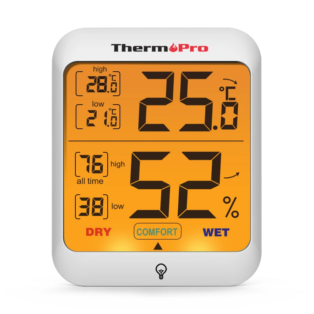  Цифровая одобренная CE компактная Метеостанция ThermoPro TP53 с емкостным датчиком