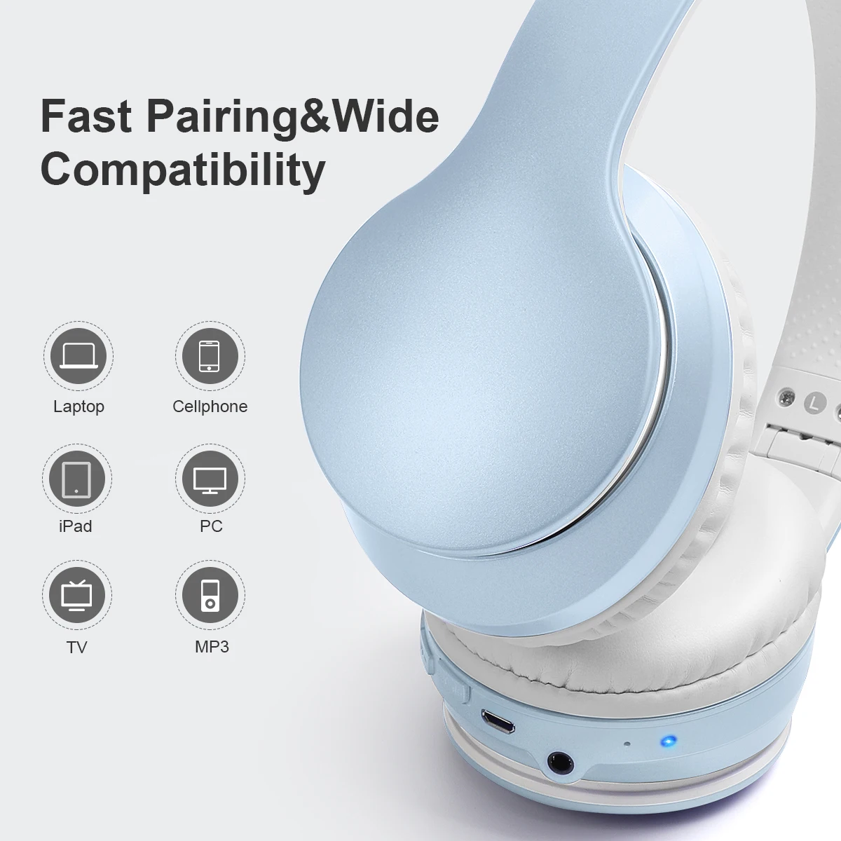 Eson Style Built-In 500 Mah Battery Bluethooth Headphone For Ps5 Headset