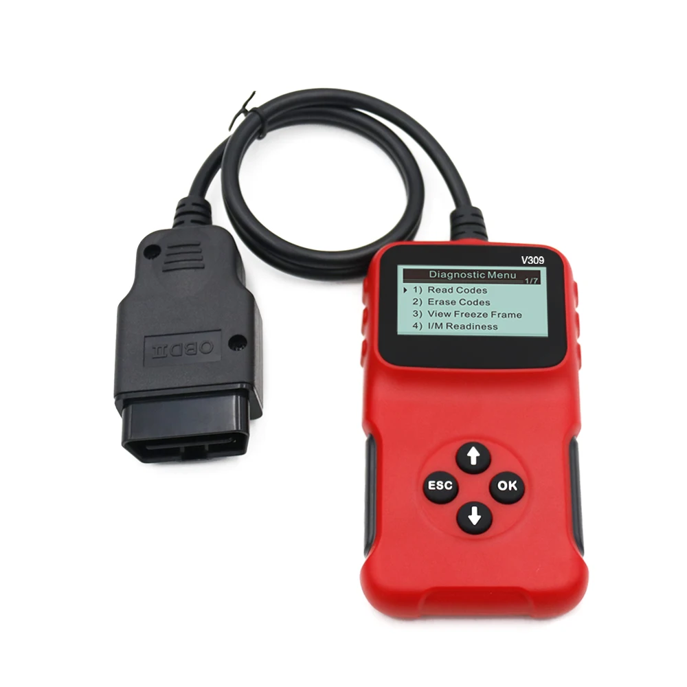 Best V309 Automotive Diagnostic Scanner Vehicle Scan Tool Car Code Scanner Handheld OBD II Tester Fault Diagnosis Instrument