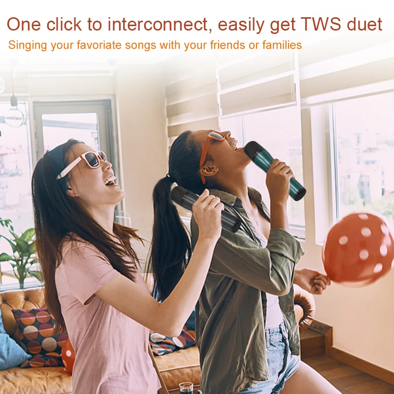 New Original Condenser Wireless Karaoke Player for Home Party KTV Music Singing Recorder Microphone