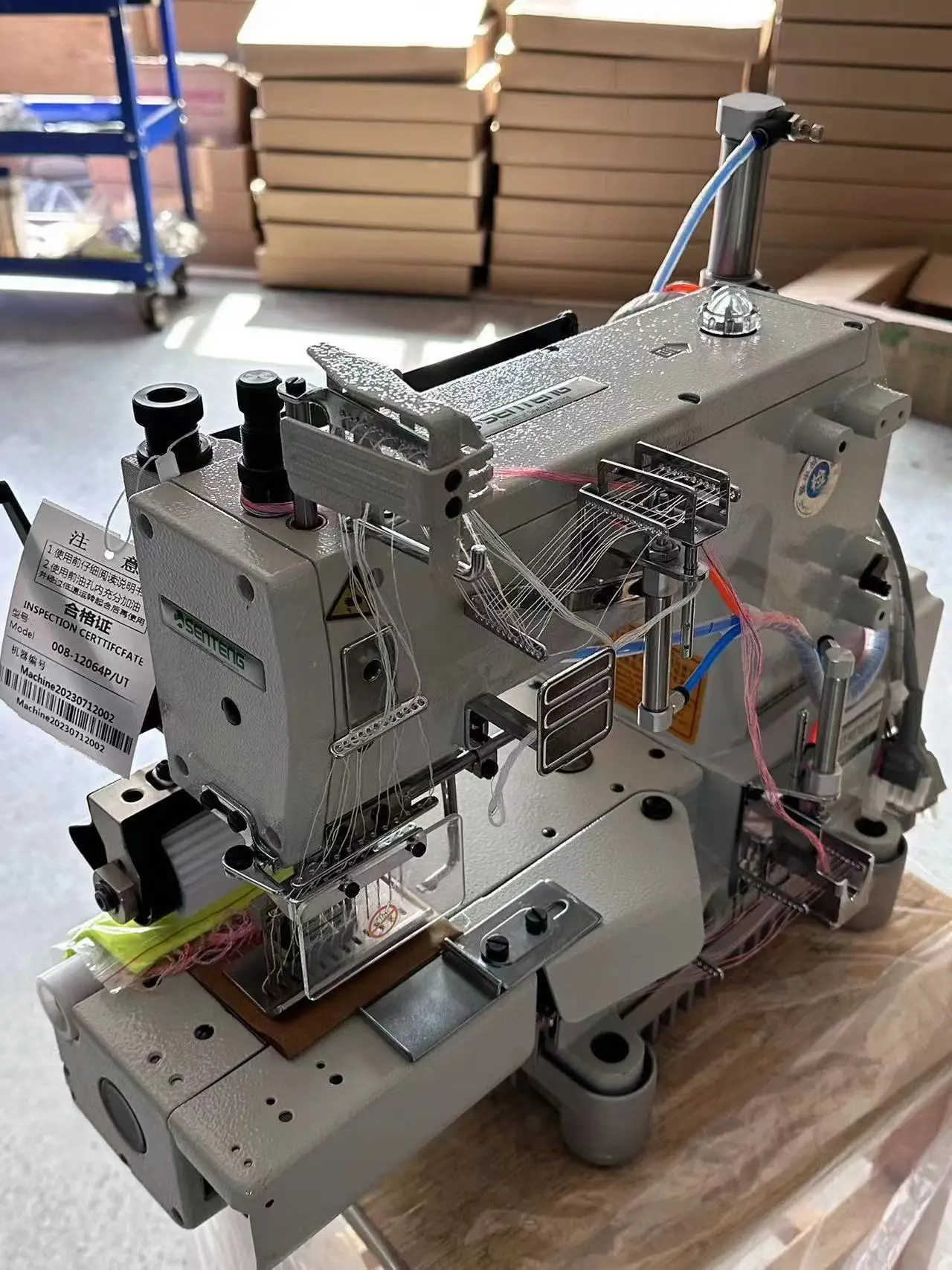 ST- 008-12064P/UT многоигольная эластичная вставка/прикрепление промышленной швейной машины