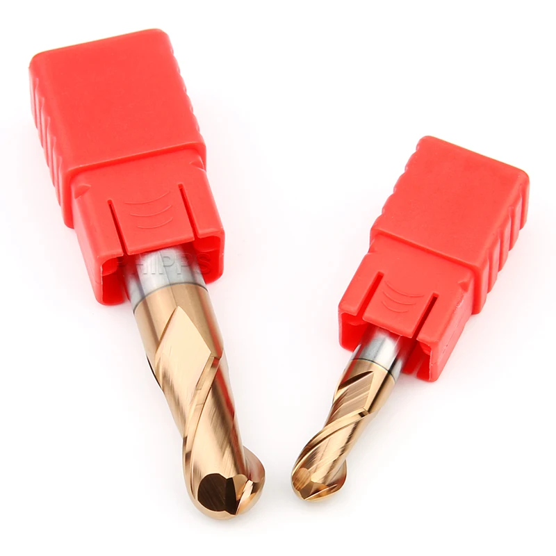 HRC 55 Carbide Micro-Diameter Ball Nose End Mill 2 Flute 6mm 4mm Standard Ballnose Endmill Blade Milling Cutter