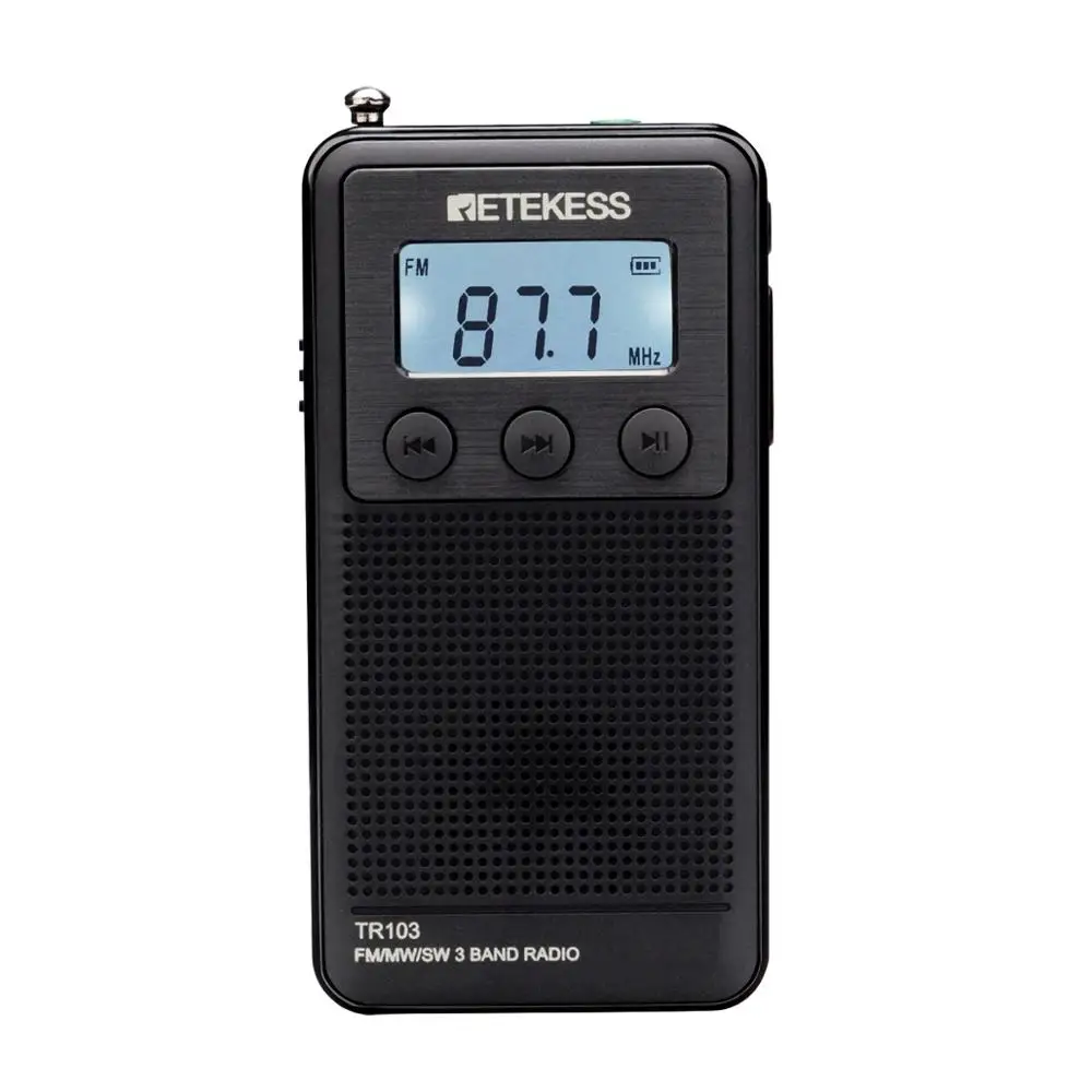  Карманное цифровое мини-радио с мировым диапазоном MP3 AM FM MW SW карманное радио перезаряжаемой батареей Retekess