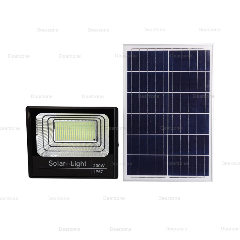 Factory Direct Fast Charing 100w Outdoor Aluminum Reflector Garage Security Bright Lamp  Solar Led Flood Light with remote