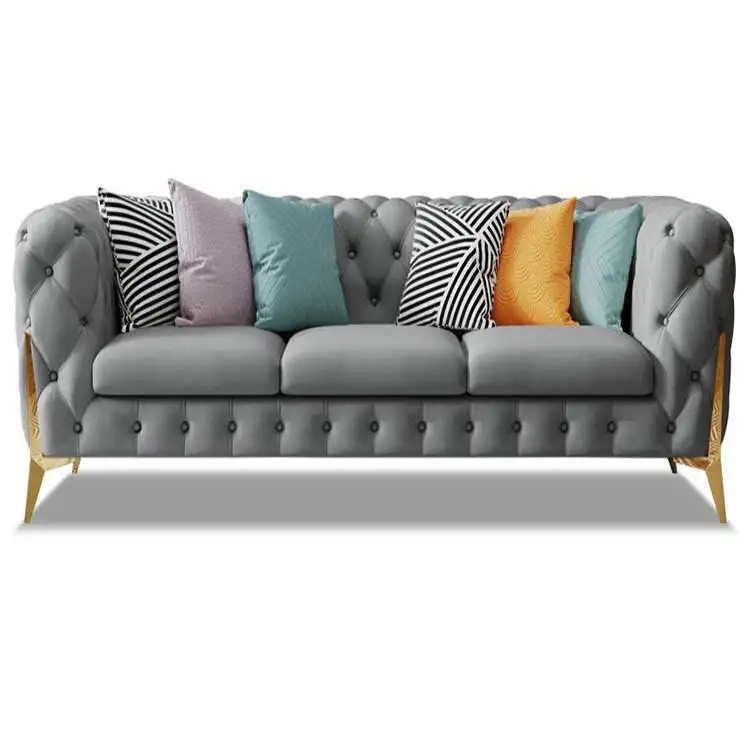 Modern White Leather Couch Living Room Furniture Chesterfield Sofas Real Cow Leather Sofa