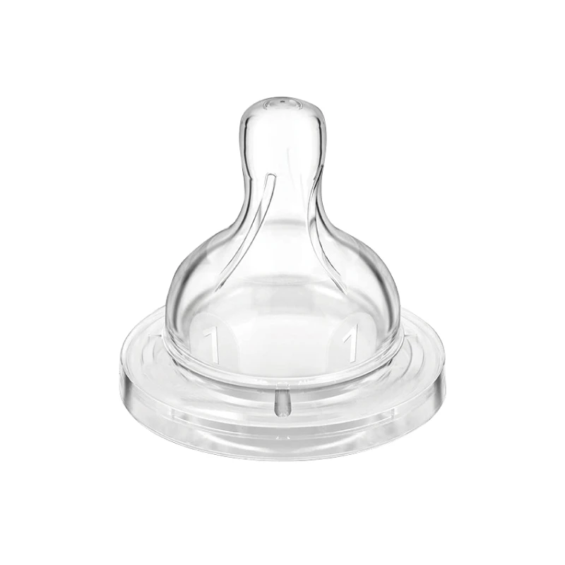 MOQ One Carton Factory Directly Supply  Baby Products  Silicone Wide Neck Nipple 2pk