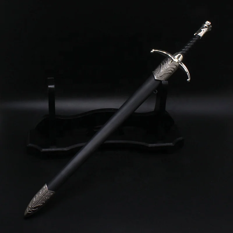 The most popular Song of Ice and Fire Thrones Longclaw Direwolf Sword keychain toys art 30 CM from China Manufacturer