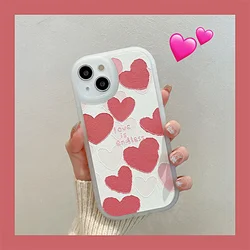 New Girl Aesthetic Love Heart Pink Bow-knot Cute Phone Case Back Cover For Huawei iPhone 13 Pro Max