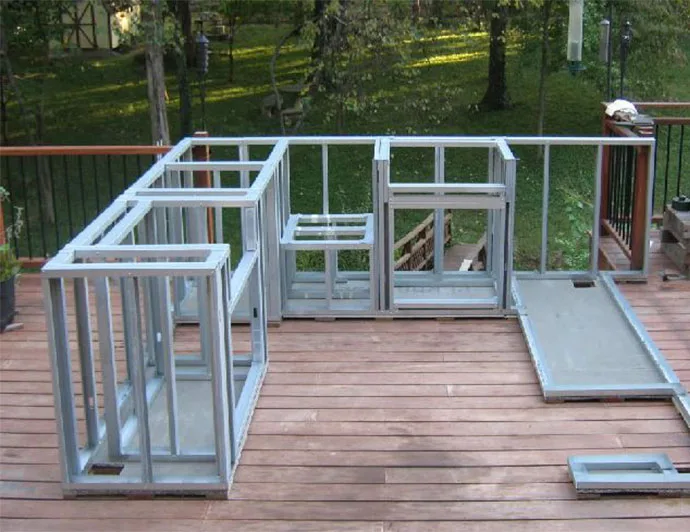 BBQ Island Outdoor Kitchen Frame Stone Veneer Outdoor Kitchen Island Grill With Fridge