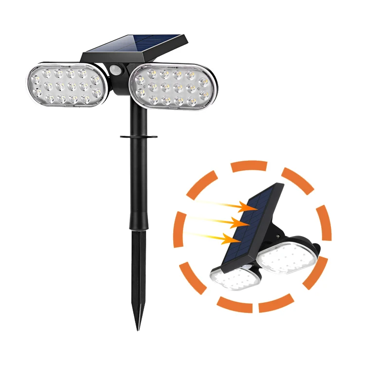 Lamp Multi color Spotlight Luminary Pir Outdoor Solar Garden Tree Spike Spot Light