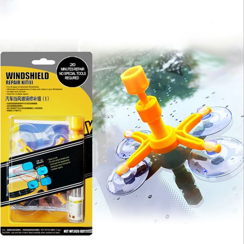 
New Car glass Care Auto Windshield Repair tool Kit to Fix Car Scratch Cracks Chips Tools Auto car glass repair tools 
