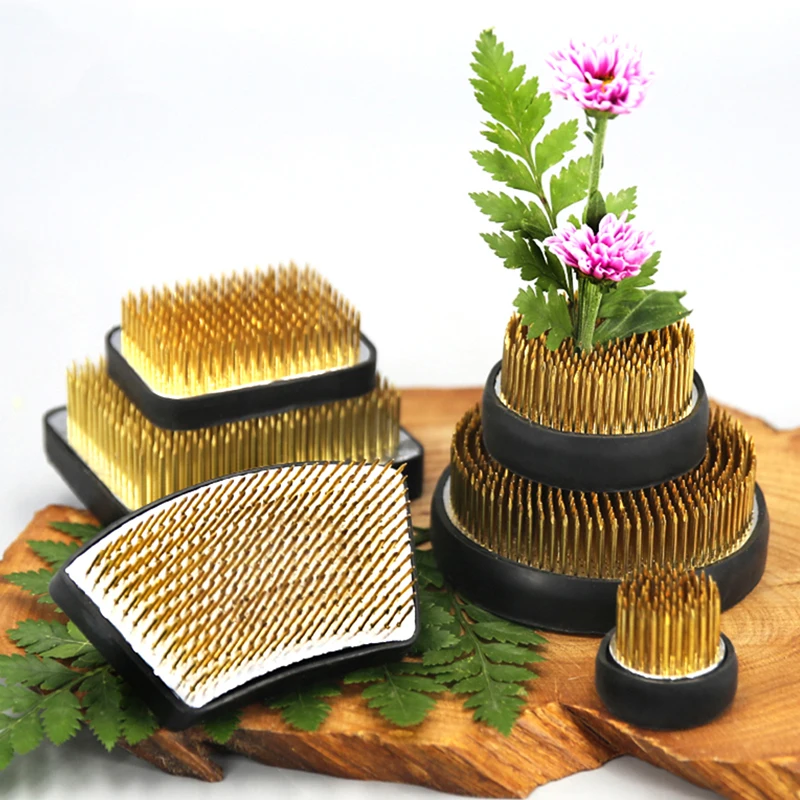 Hot Sale Japanese Style Brass Ikebana Kenzan Flower Pin Frog for Household Flower Arrangement