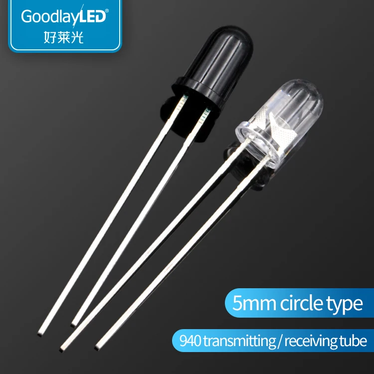 5 мм круглая головка 940 инфракрасная трансмиссионная трубка дистанционного управления Индуктивная приемная трубка фоточувствительная трубка