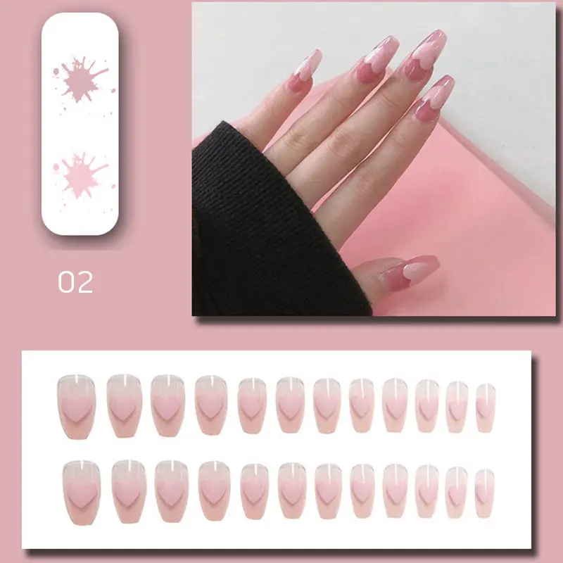 Бронированные ногтевые полоски, новый дизайн, модный пресс для гроба, 24 шт., оптовая продажа ногтей