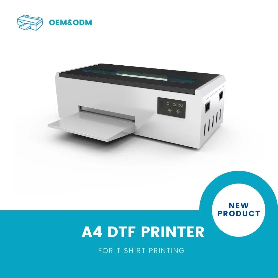 Erasmart L805 L800 Head Desktop 3D Digital Printer A4 Tshirt DTF Printer Printing Machine For Small Business With DTF Oven