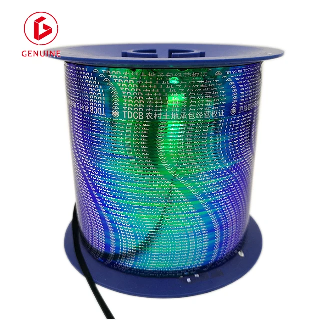 
Security thread hologram cutting by machine 