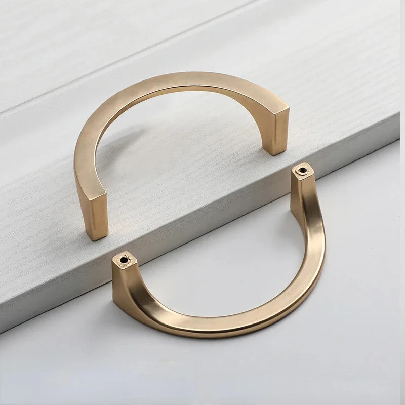 Quality design Zinc alloy half round drawer metal modern pull handle modern kitchen cabinet door handle