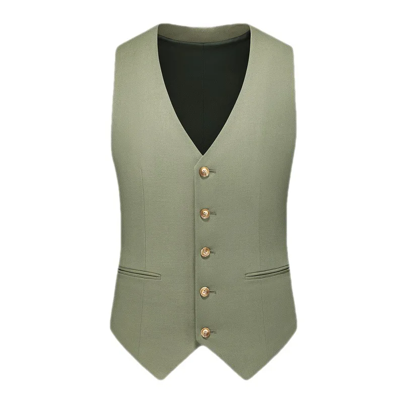 OEM Custom Service Double Breasted 3 Pieces Set Army Green Suit For Men Suits Slim Fit Set For Men Wool Wedding Suits