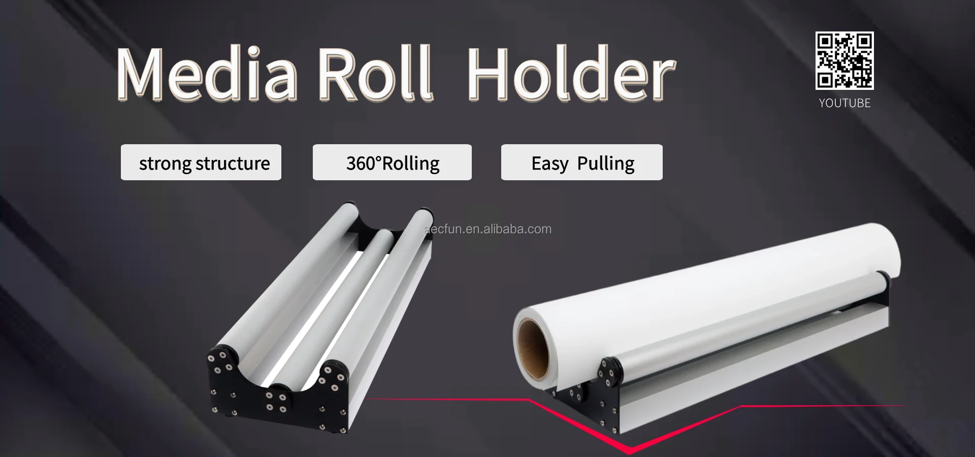 Metal Vinyl Roll Display Holder, Vinyl Storage Rack Roll Tool for Pulling Vinyl Wrap Roll, Window Film, Wallpaper