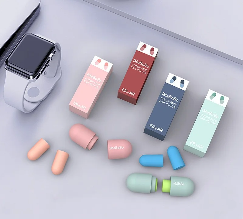 Reusable Noise Reduction Sleeping Soundproof Swimming Protection Earplug Pu Foam Safety Ear Plugs With A Case