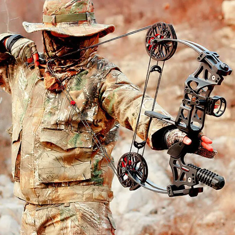 Steel ball bow dual purpose compound pulley bow and arrow outdoor entertainment bow and arrow