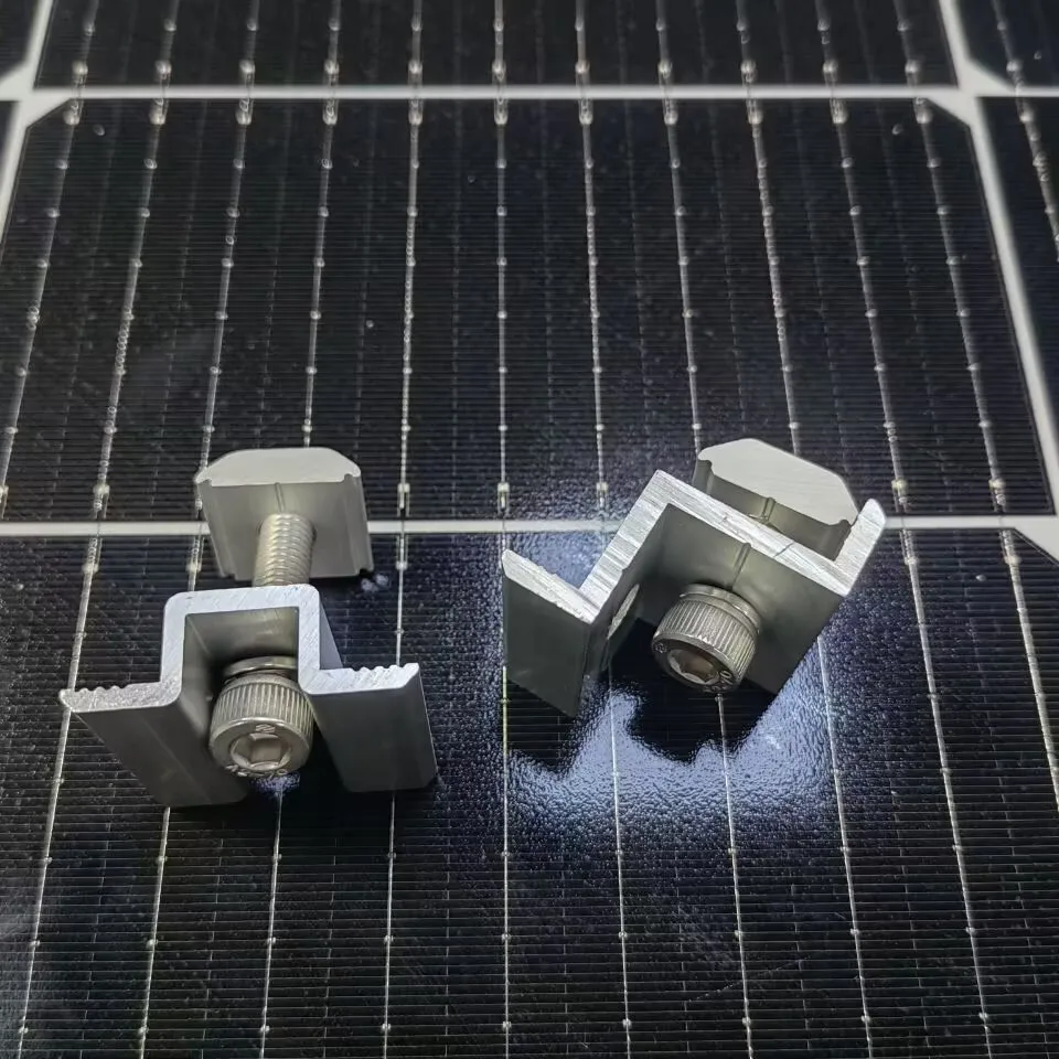 30 mm 35 mm pv solar middle clamp inter clamps end clamp for roof ground solar panels mounting racking structure energy  system