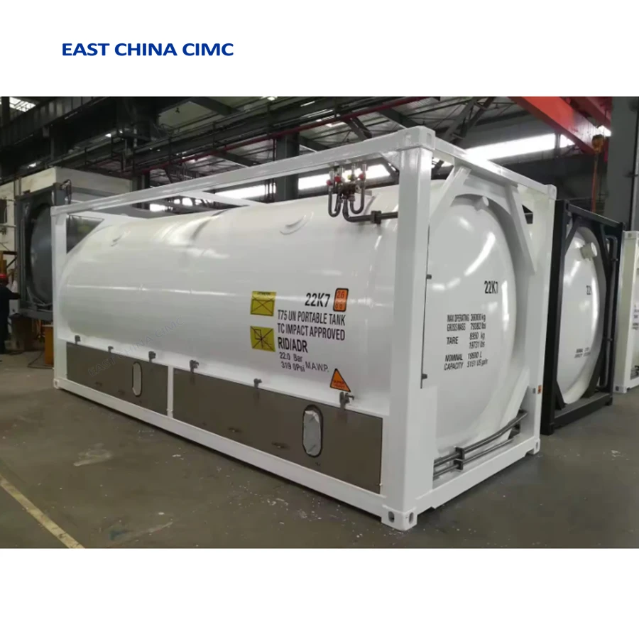 20FT 25000Liters T75 ISO Tank Container Used For Chemical Liquid Transport