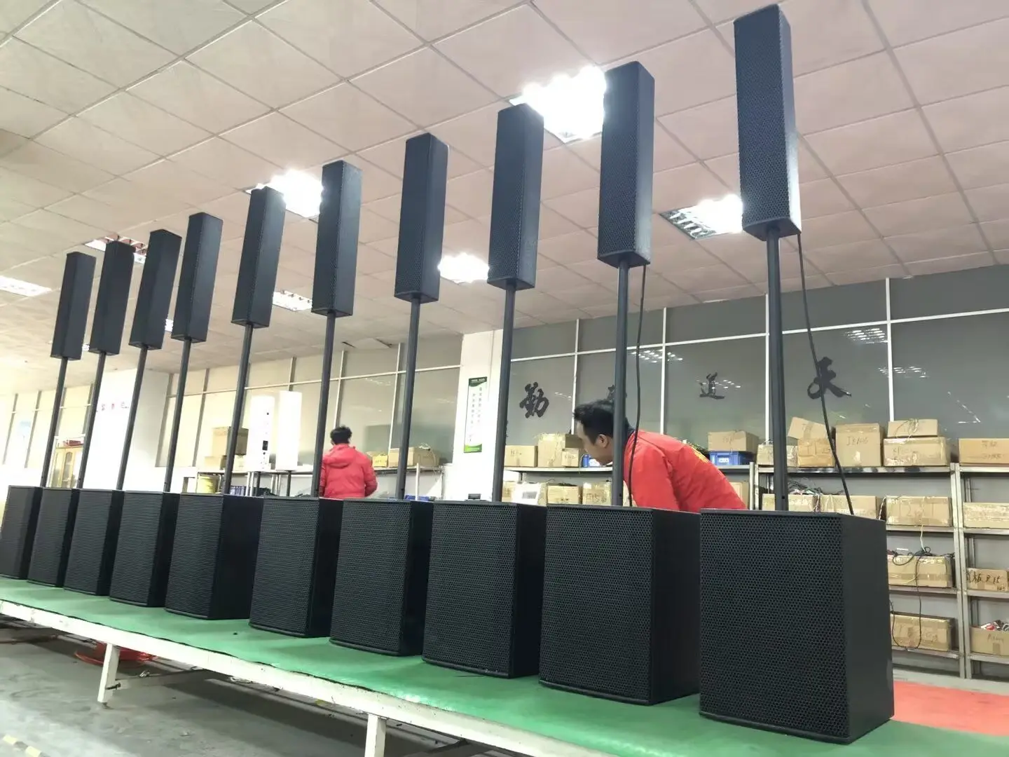 professional audio pa loudspeaker powered 450w 6.5' driver subwoofer speaker box column line array system
