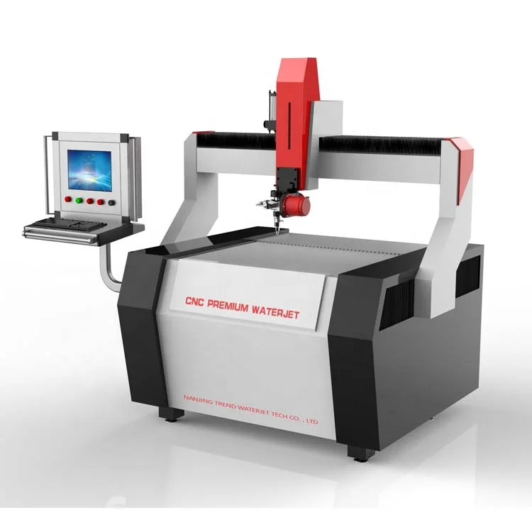 Made in China High precision Bridge Gantry 1000*1000MM 3 axis mini Water jet stone cutting machine