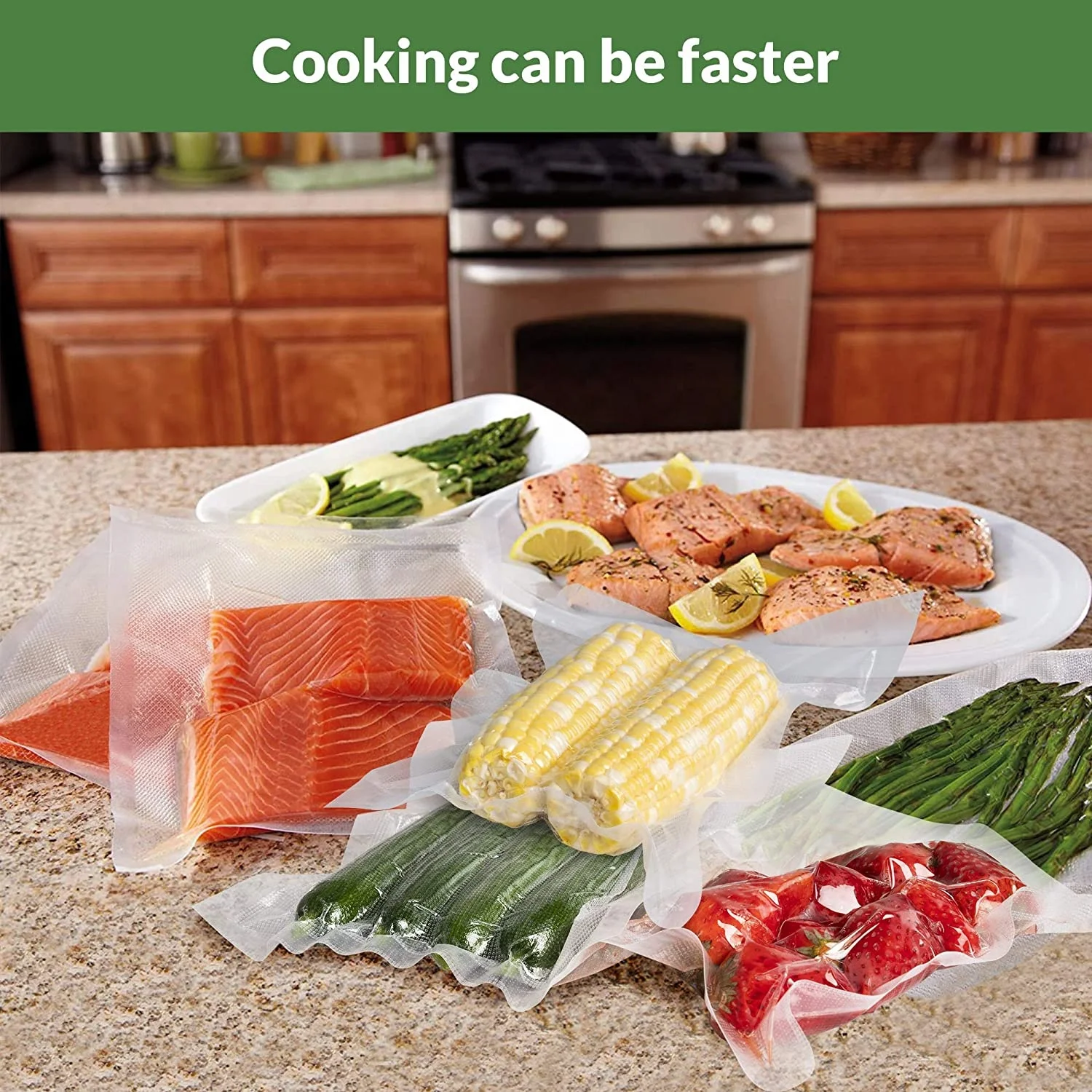 25*500cm BPA Free Vacuum Sealer Bags Rolls Food Saver Plastic Bags Roll Food Storage Sous Vide Sealer Bags Rolls