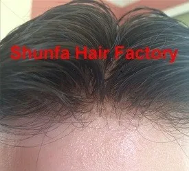 natural looking ultra thin skin V-loop human hair prosthesis for men 8 buyers