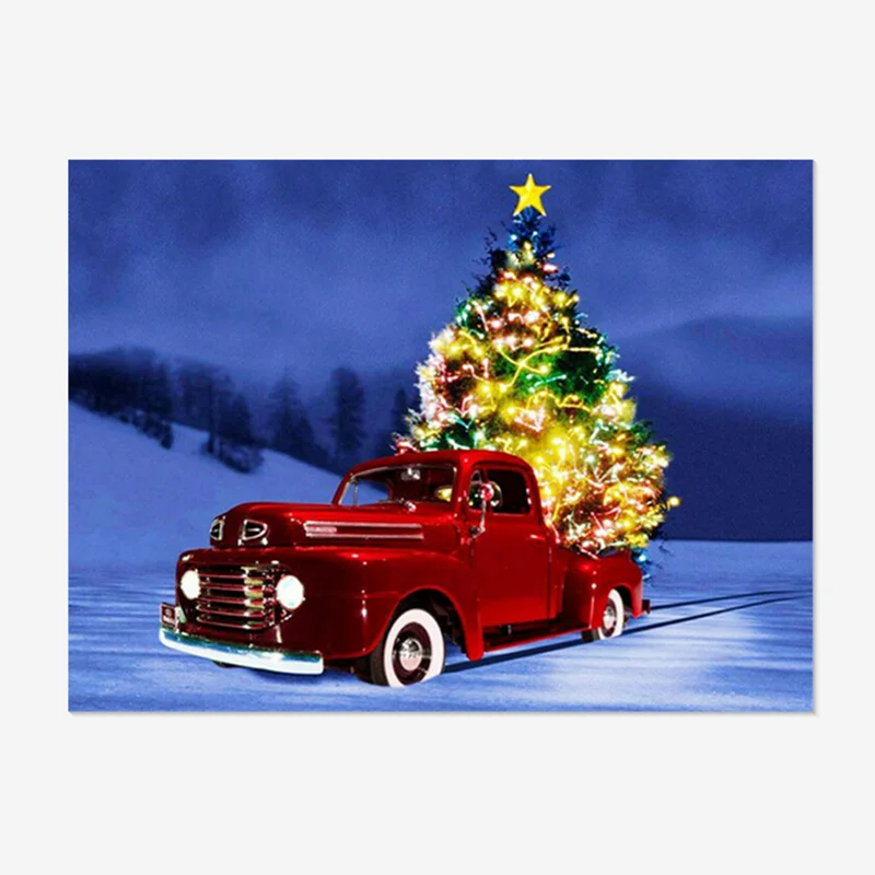 Full Drill Diamond Painting DIY Custom Truck Christmas Tree Fashion Handicraft 5D Embroidery Cross Stitch Home Decor Wholesale