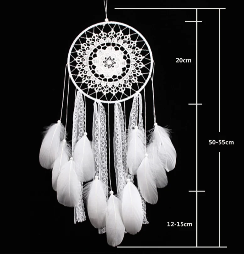 Wholesale Handmade Boho Hanging Feather Dream Catcher for Car Home Room Door Wall Art Party Decor Ornament Gift Craft DIY Kit