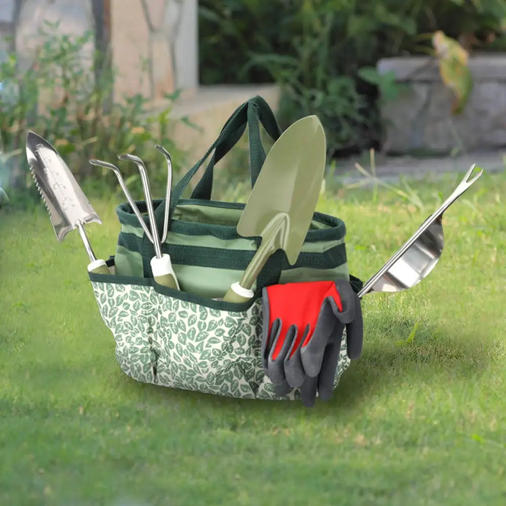 Good quality woman mini heavy duty stainless steel garden tools set with bag