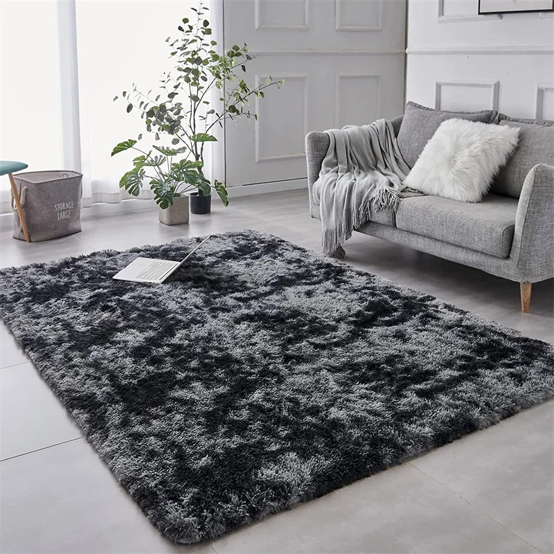 Fluffy Shag Fuzzy Soft Carpet Plush Shaggy Bedside Area Rug Indoor Floor Living Room Carpet for Kids Boys Dorm Home