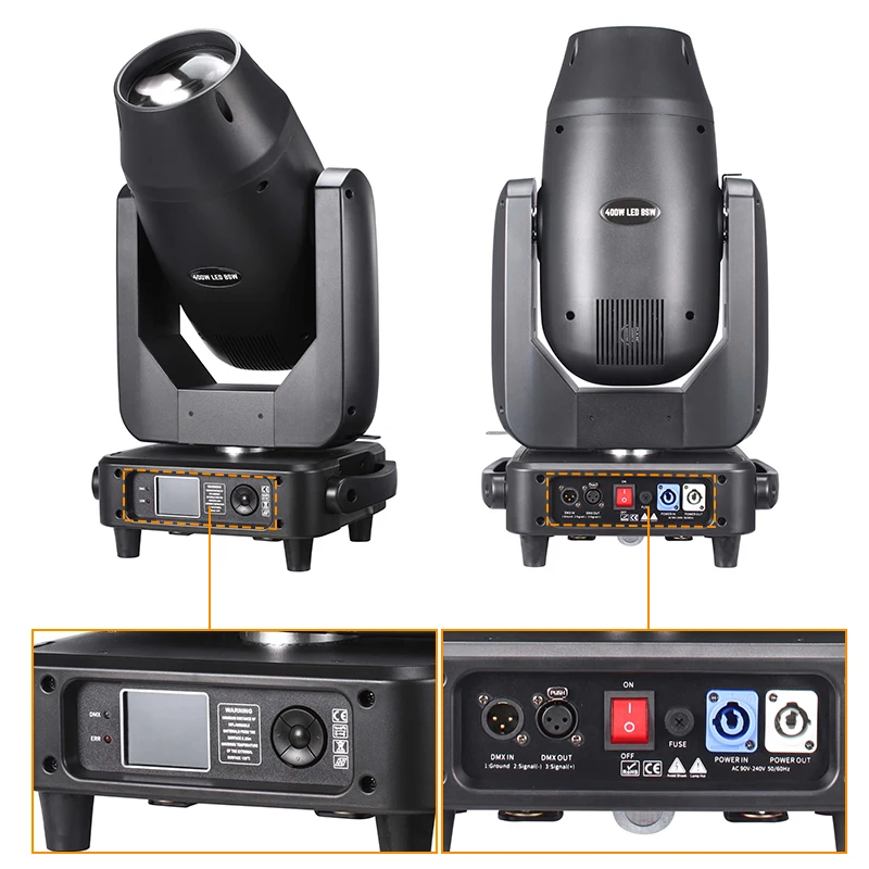 LED Beam 400w CMY CTO Moving Head Light Beam Spot Wash 3in1 400w Led Beam Moving Head Stage Light