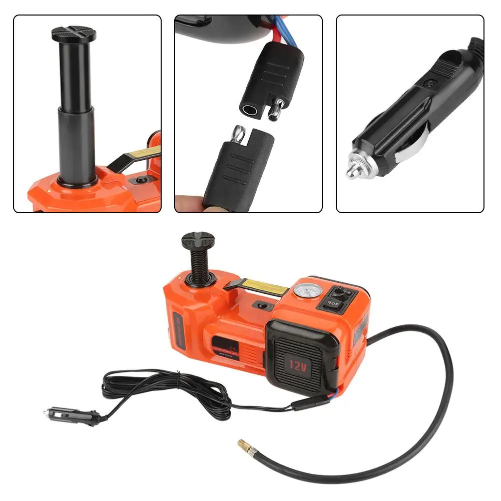 Electric Car Jack 5 Ton Hydraulic Electric Car Jack Kit with Electric Impact Wrench LCD&Tire Pressure Display car ramp