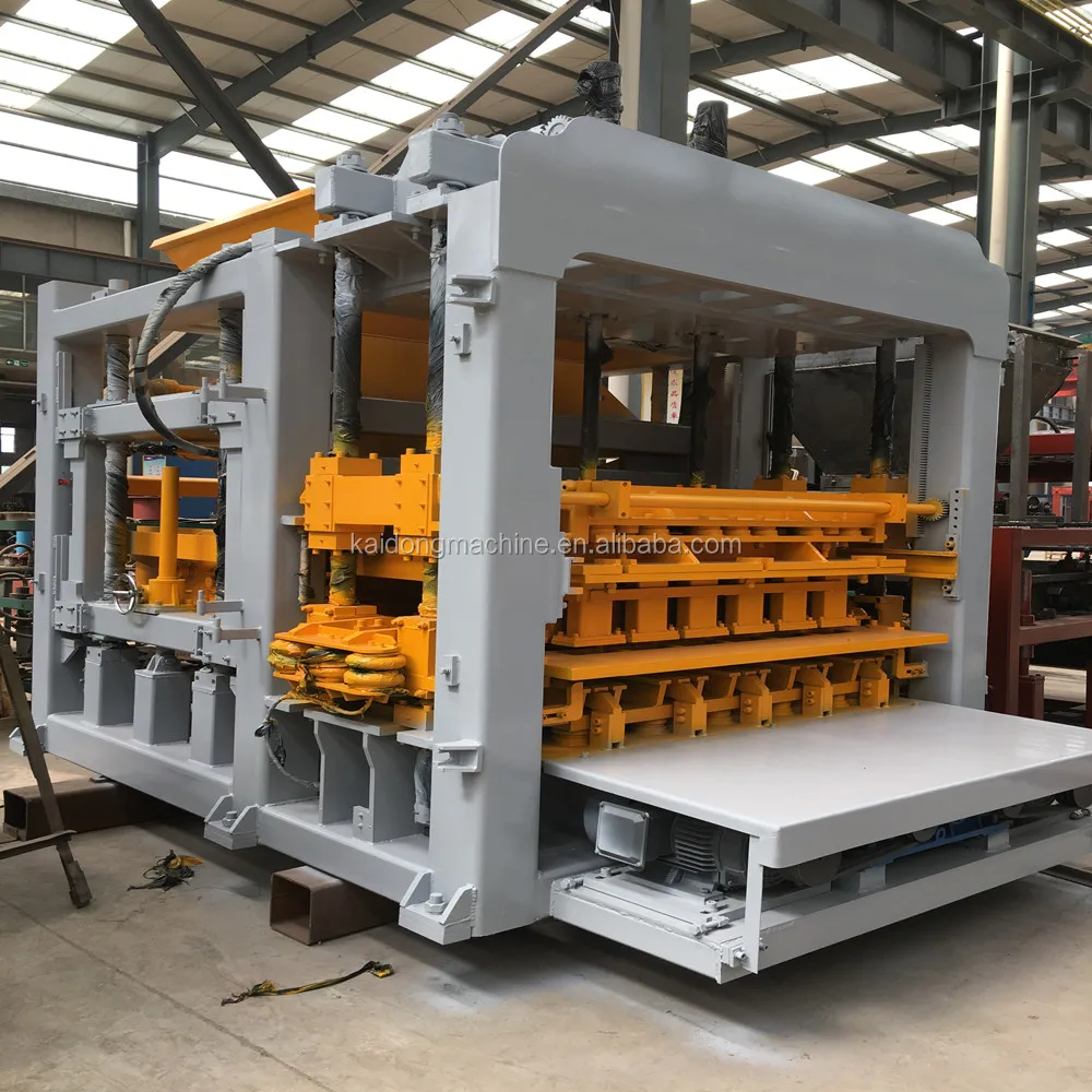 Kaidong QT12-15 Germany design CE standard full automatic block maker cement paving stock block brick making machinery price